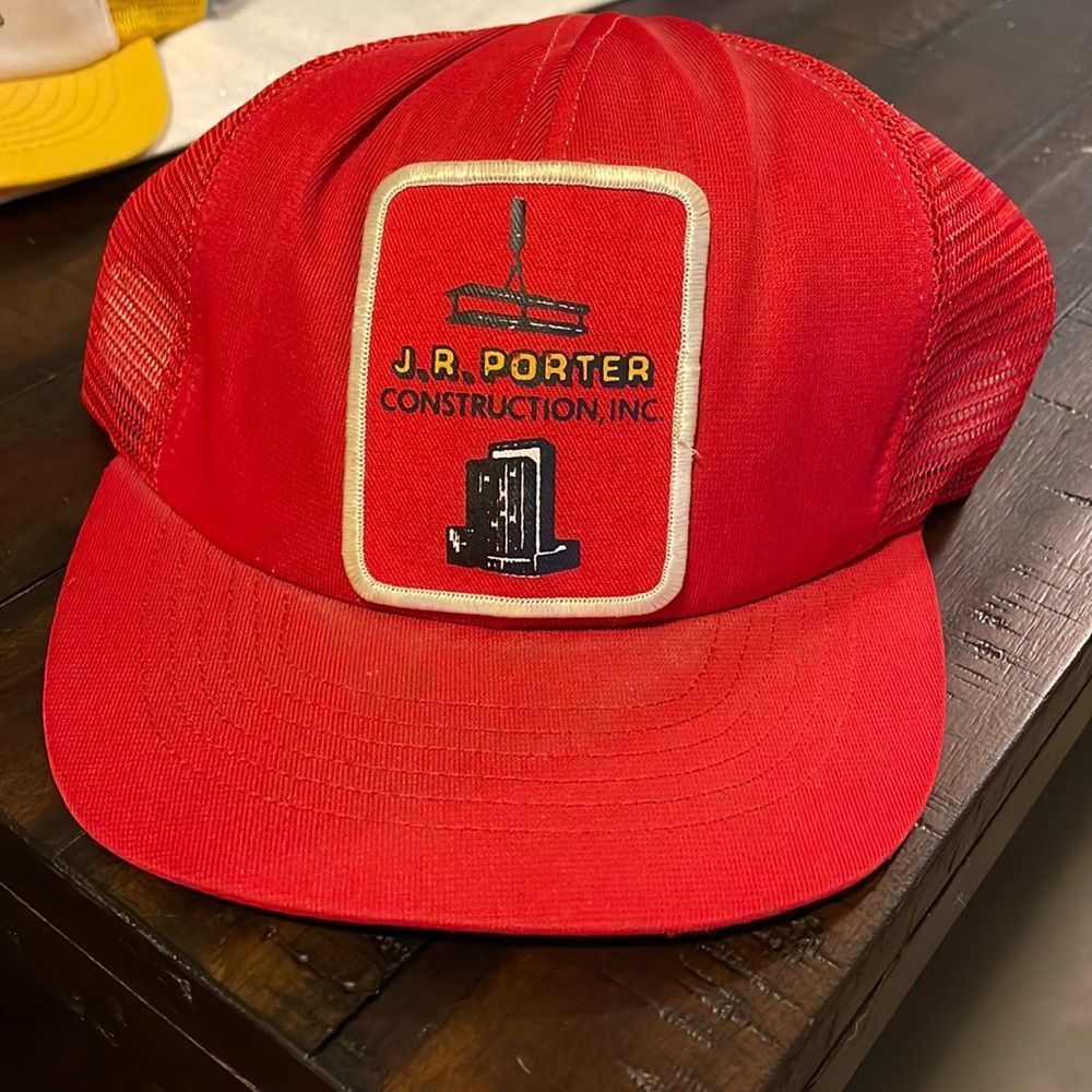 RARE Vintage 1980s Construction Mesh Trucker Hat
